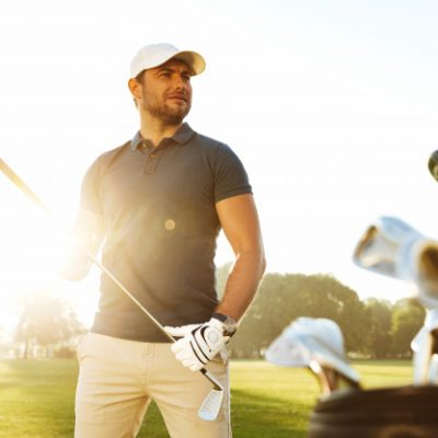 Golfer-with-Sun-in-Background